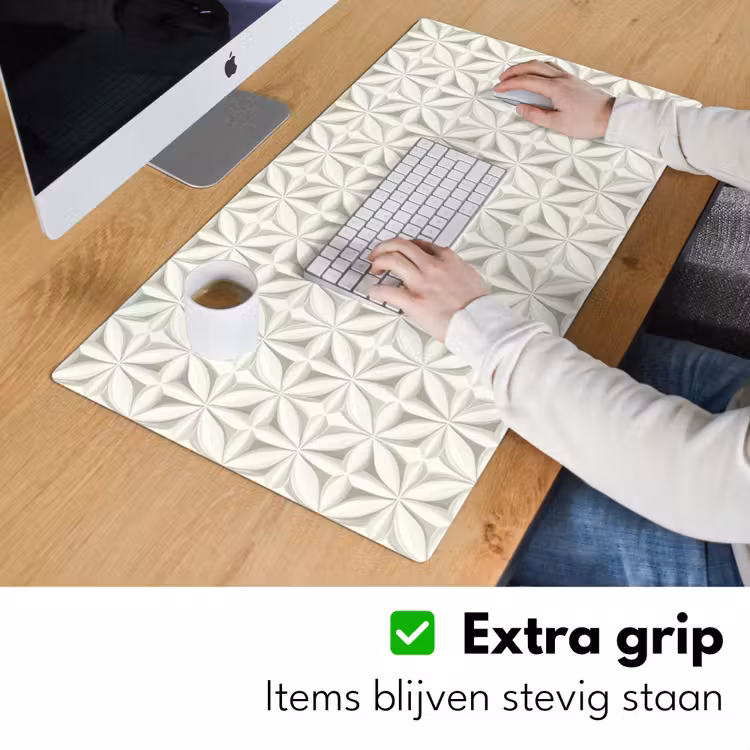 Bureau onderlegger - Abstract - Structuur - Grijs - Wit — 6