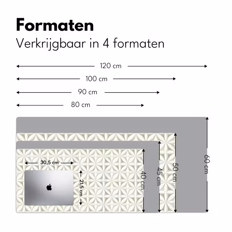Bureau onderlegger - Abstract - Structuur - Grijs - Wit — 8
