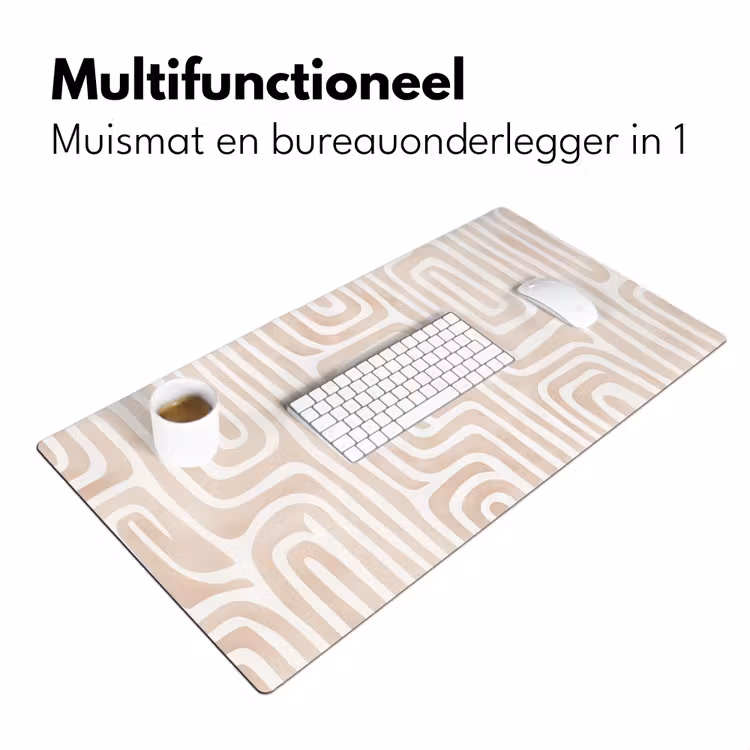 Bureau onderlegger - Decoratief - Labyrint - Beige — 6