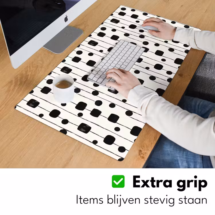 Bureau onderlegger - Grafisch - Modern - Zwart — 6