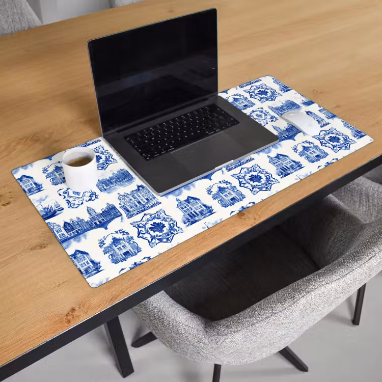 Bureau onderlegger - Huizen - Schepen - Blauw — 3
