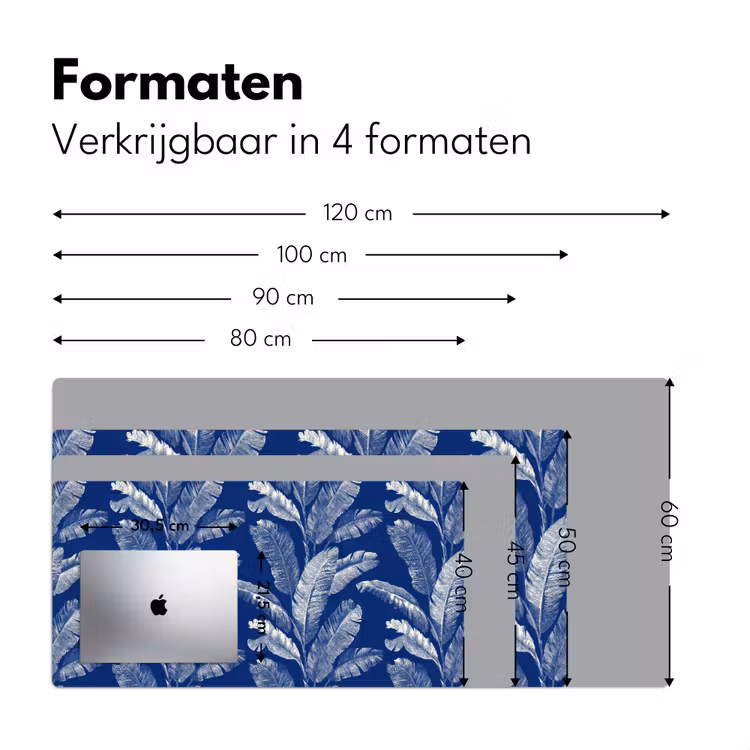 Bureau onderlegger - Blad - Palm - Blauw — 8