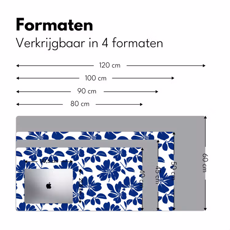 Bureau onderlegger - Floraal - Modern - Blauw — 8