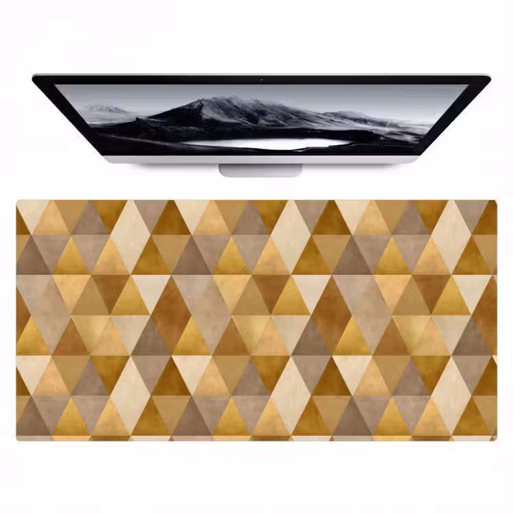 Bureau onderlegger - Geometrisch - Driehoek - Goud — 1