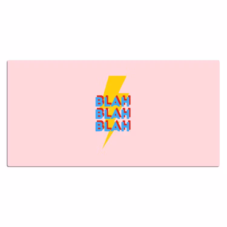 Bureau onderlegger - Blah - Bliksem - Roze — 2