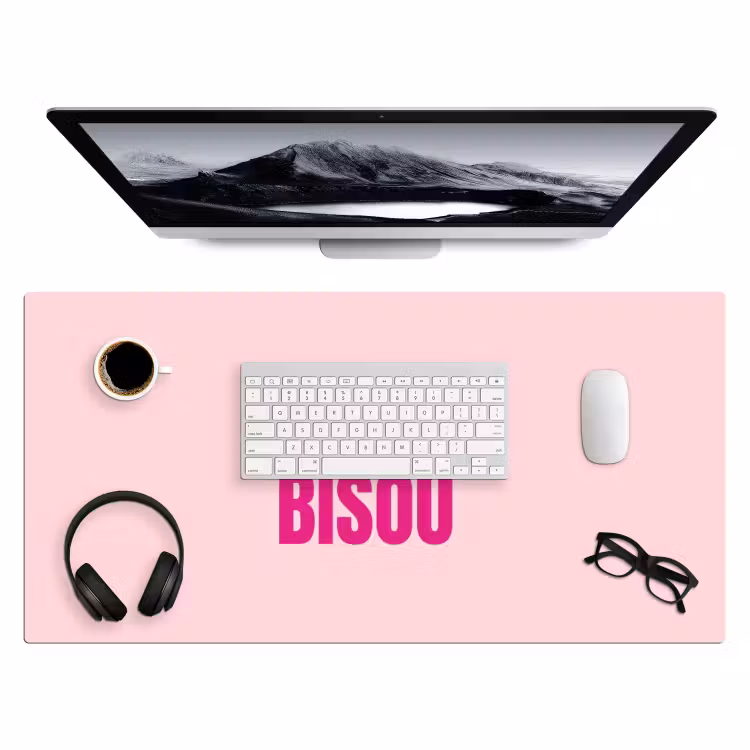 Bureau onderlegger - Bisou - Roze - Minimalistisch — 4