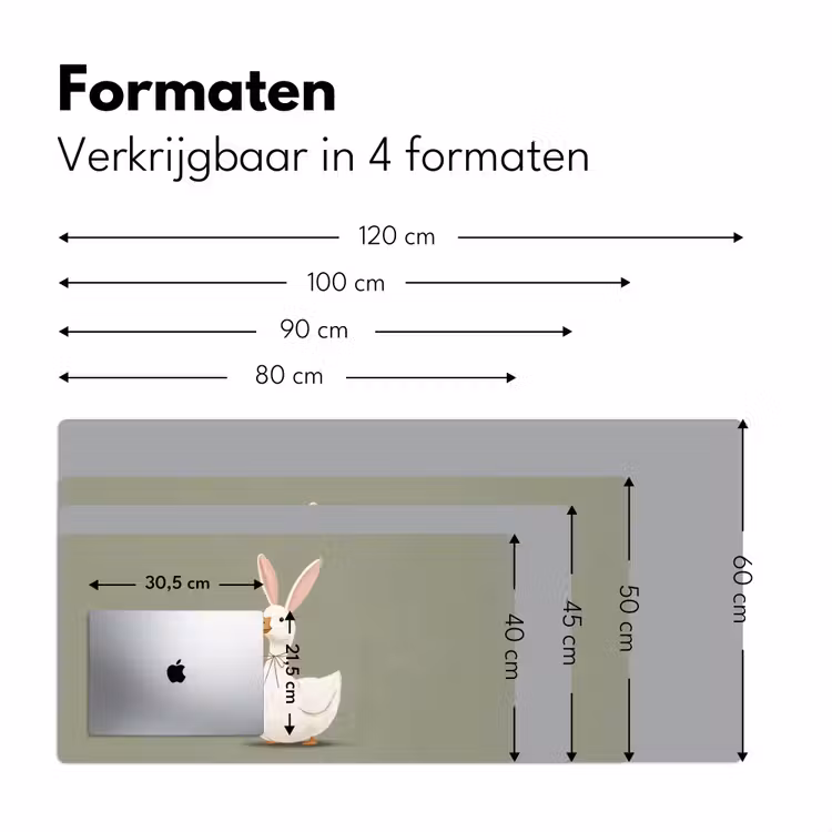 Bureau onderlegger - Eend - Konijnoren - Grijs — 7