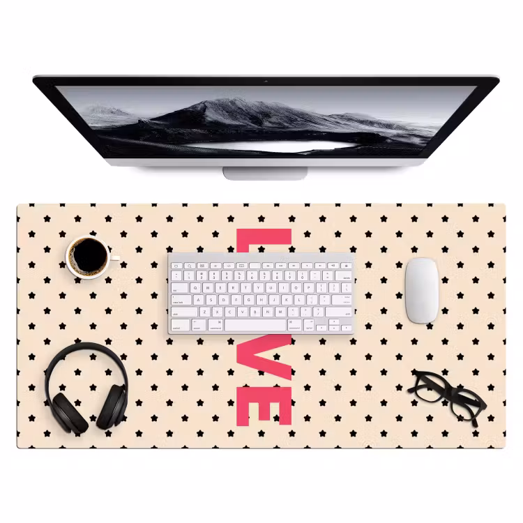 Bureau onderlegger - Love - Stippen - Roze — 4