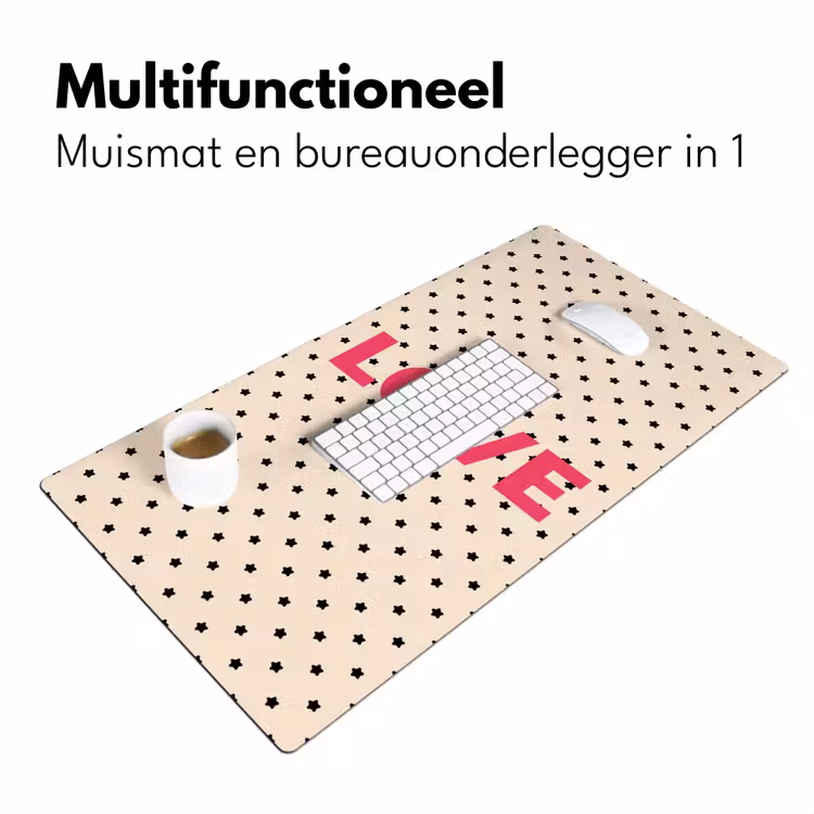 Bureau onderlegger - Love - Stippen - Roze — 7