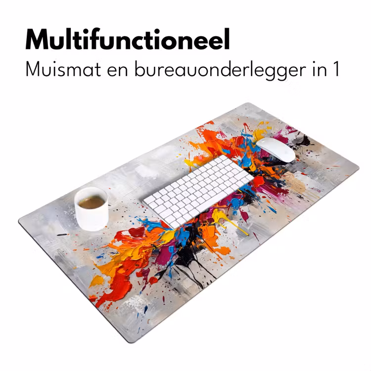Bureau onderlegger - Abstract - Schilderij - Kleurrijk - Dynamisch — 7