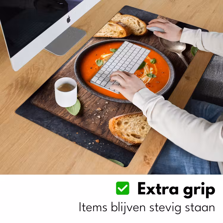 Bureau onderlegger - Eten - Soep - Basilicum - Rustiek - Rood — 6