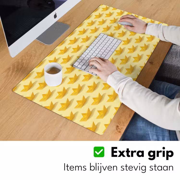 Bureau onderlegger - Bootjes - Origami - Creatief - Geel — 6