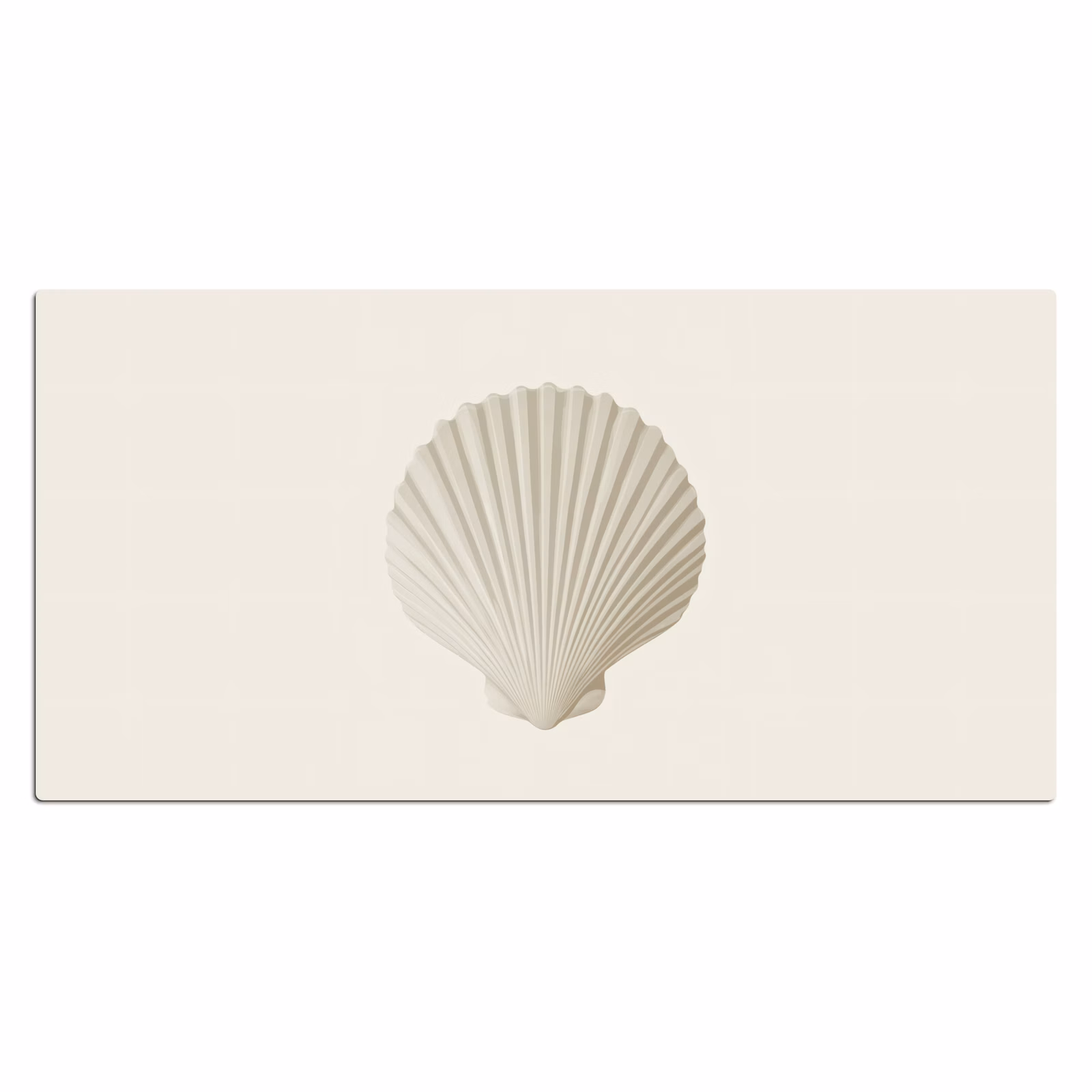 Bureau onderlegger - Schelp - Minimalistisch - Wit — 1