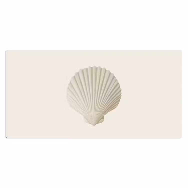 Bureau onderlegger - Schelp - Minimalistisch - Wit — 1