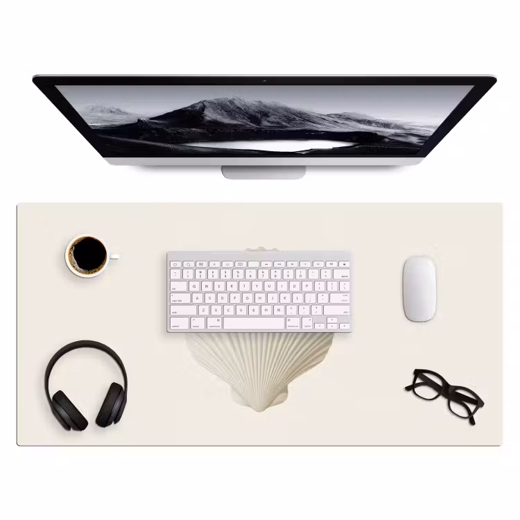 Bureau onderlegger - Schelp - Minimalistisch - Wit — 3