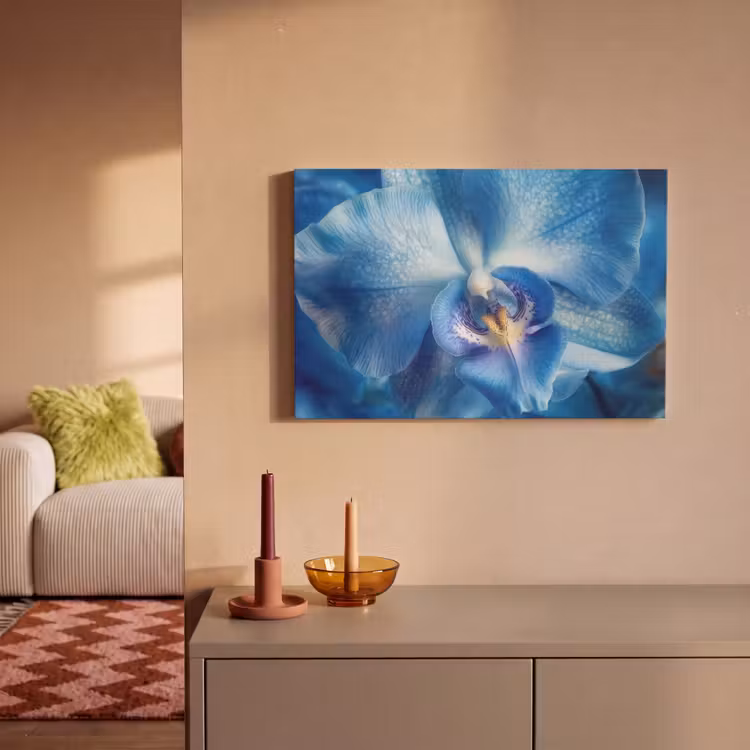 Canvas schilderij - Blauw - Orchidee - Elegeant — 1
