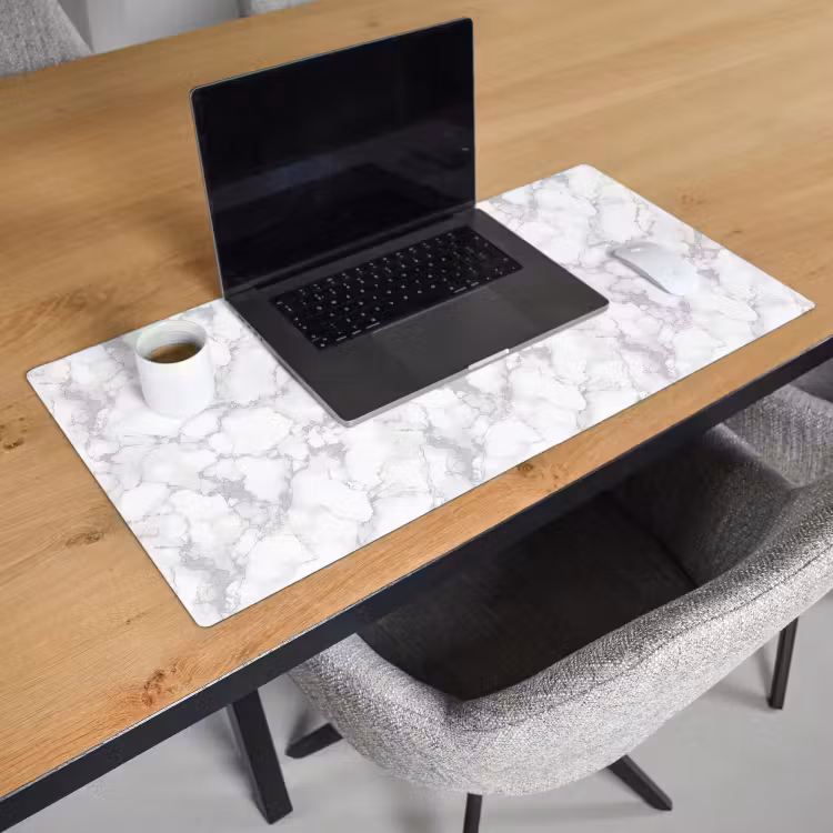Bureau onderlegger - Wit - Marmer - Grijs — 3
