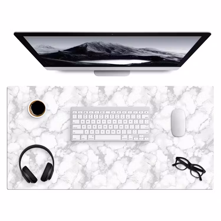 Bureau onderlegger - Wit - Marmer - Grijs — 4