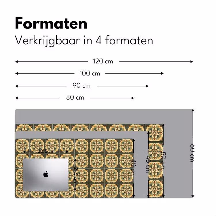 Bureau onderlegger - Ornament - Patroon - Groen — 8