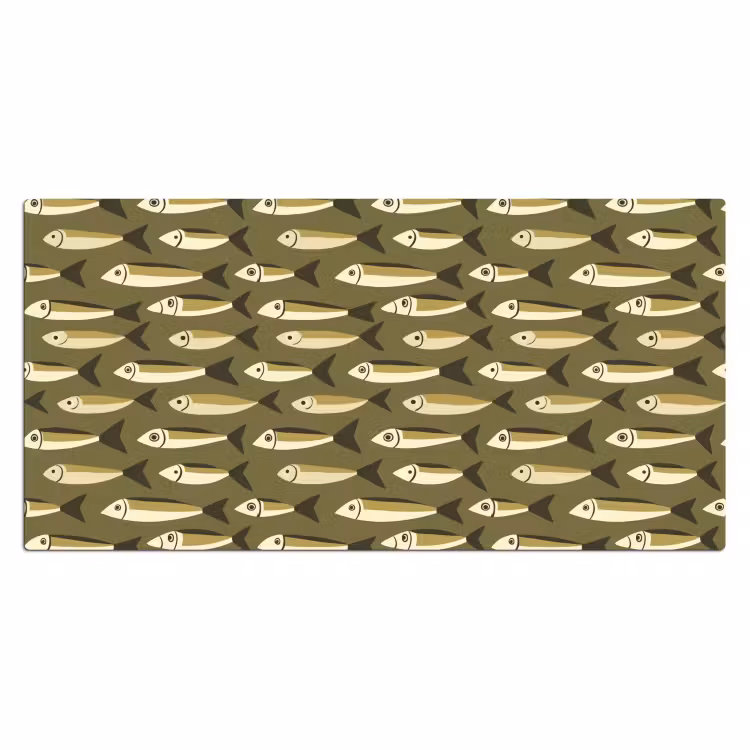Bureau onderlegger - Vis - Patroon - Groen — 2