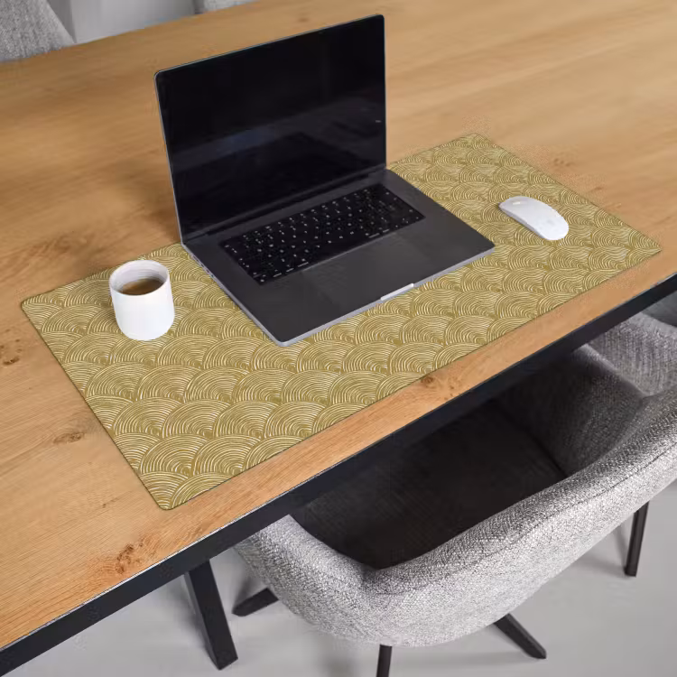 Bureau onderlegger - Waaier - Geometrisch - Groen — 3