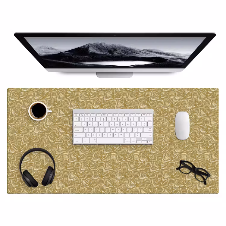 Bureau onderlegger - Waaier - Geometrisch - Groen — 4
