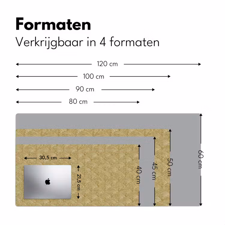 Bureau onderlegger - Waaier - Geometrisch - Groen — 8