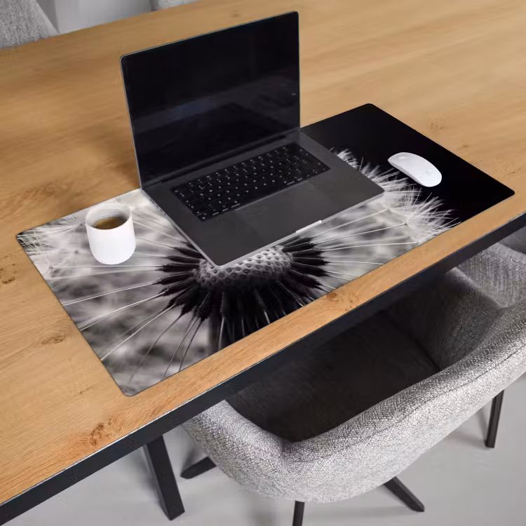 Bureau onderlegger - Paardenbloem - Zwart - Wit — 3