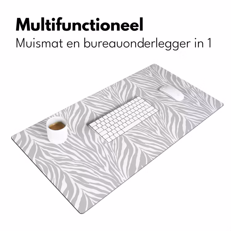 Bureau onderlegger - Zebra - Motief - Grijs — 7