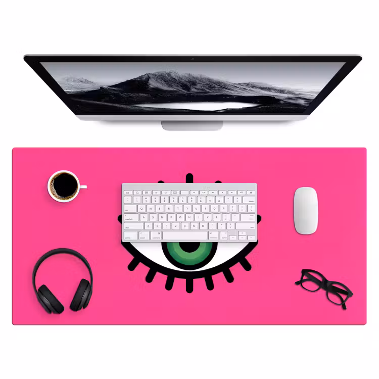 Bureau onderlegger - Minimalistisch - Oog - Roze — 4