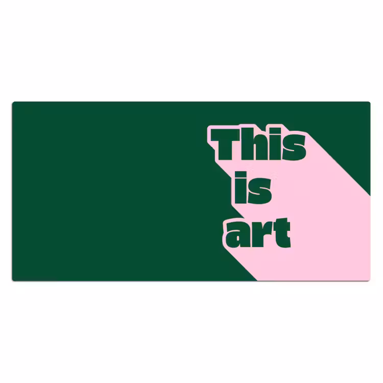 Bureau onderlegger - This is art - Schaduw - Roze — 2