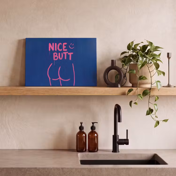 Canvas schilderij - Brutaal - Grappig - Blauw — 2