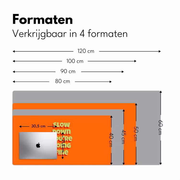 Bureau onderlegger - Slow down you're doing fine - Oranje - Simple — 8