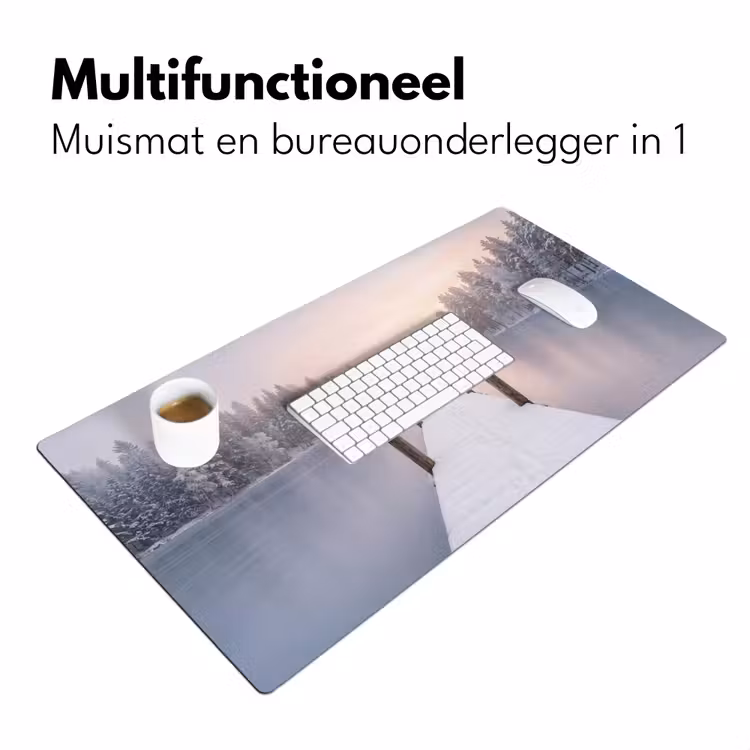 Bureau onderlegger - Steiger - Meer - Mist - Winter - Serene — 7