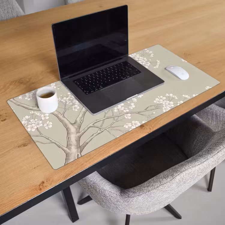 Bureau onderlegger - Sereen - Bloesem - Wit — 3