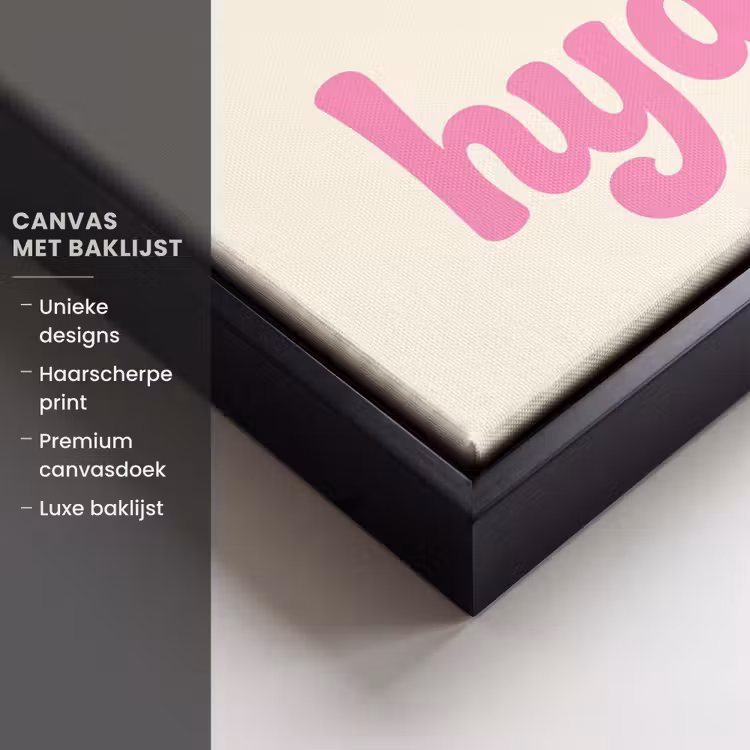 Canvas met lijst - Modern - Tekst - Roze — 5