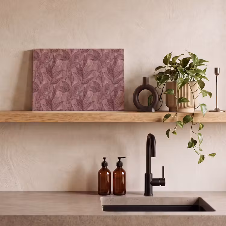 Canvas schilderij - Bladeren - Patroon - Paars — 2