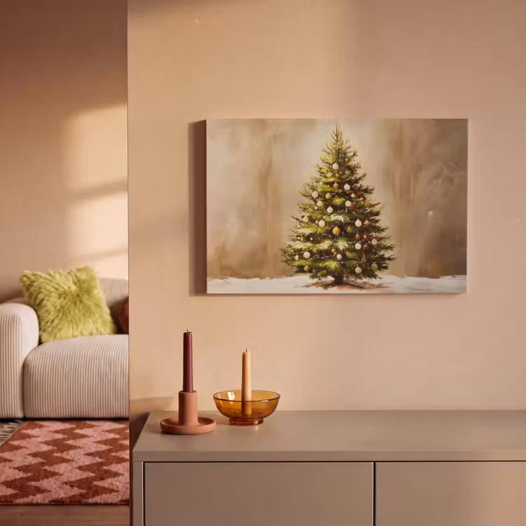 Canvas schilderij - Kerst - Sfeer - Groen — 1