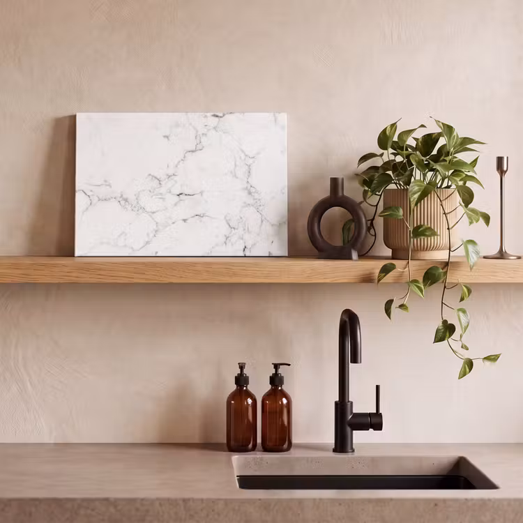 Canvas schilderij - Marmer - Wit - Grijs - Luxe - Marmerlook - Structuur — 2
