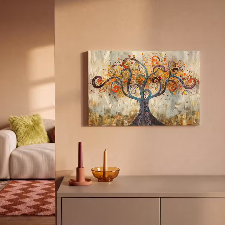 Canvas schilderij - Kunst - Levensboom - Botanisch - Abstract — 1