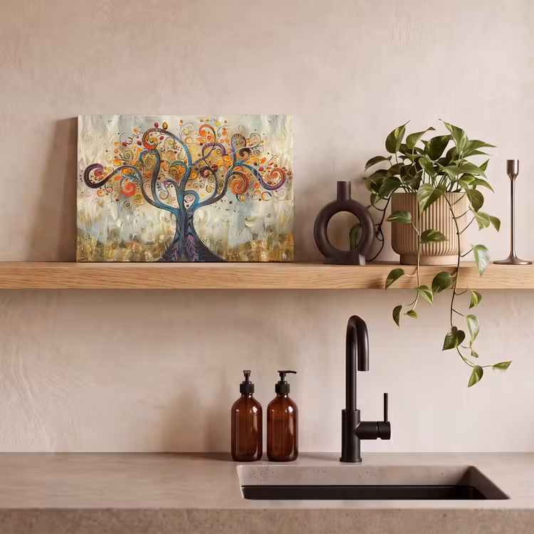 Canvas schilderij - Kunst - Levensboom - Botanisch - Abstract — 2