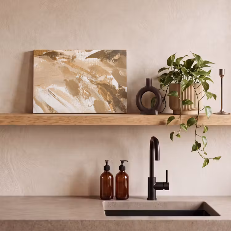 Canvas schilderij - Goud - Beige - Abstract — 2