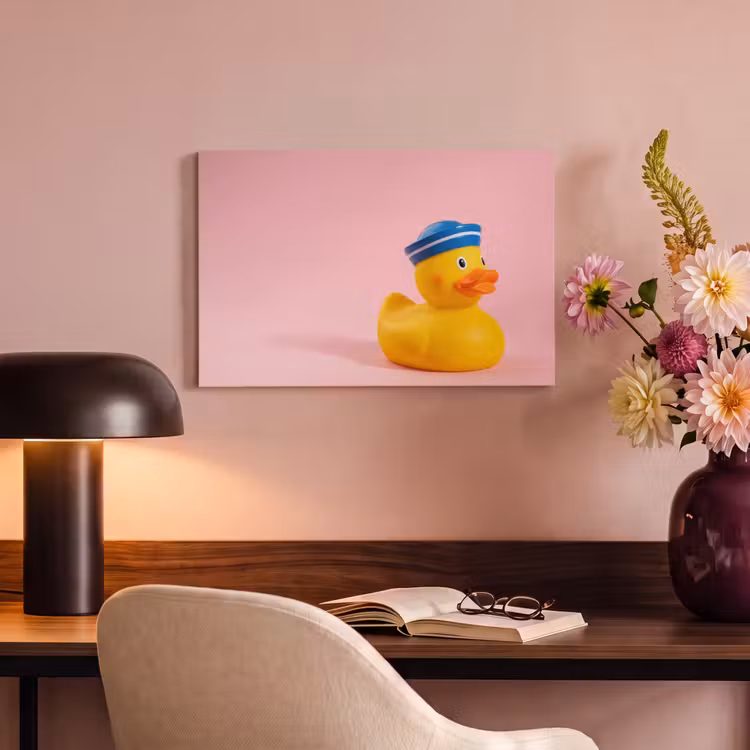 Canvas schilderij - Matroos - Eend - Roze — 3