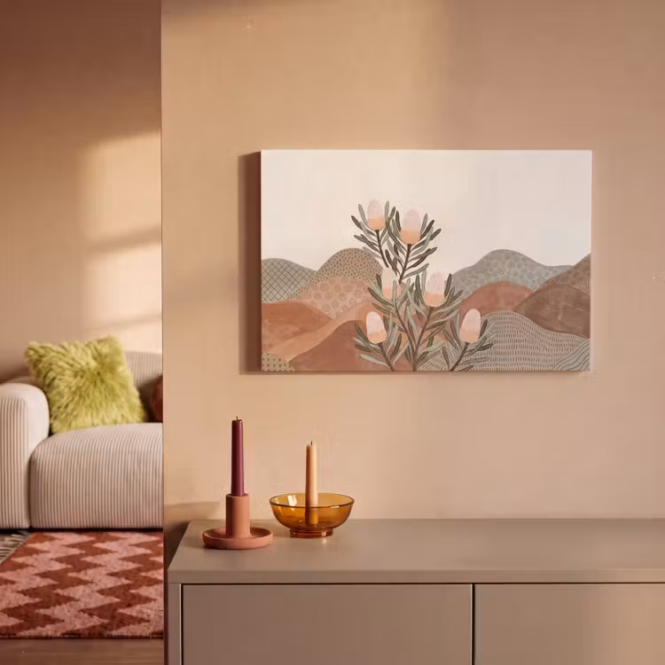 Canvas schilderij - Modern - Heuvels - Terracotta — 1