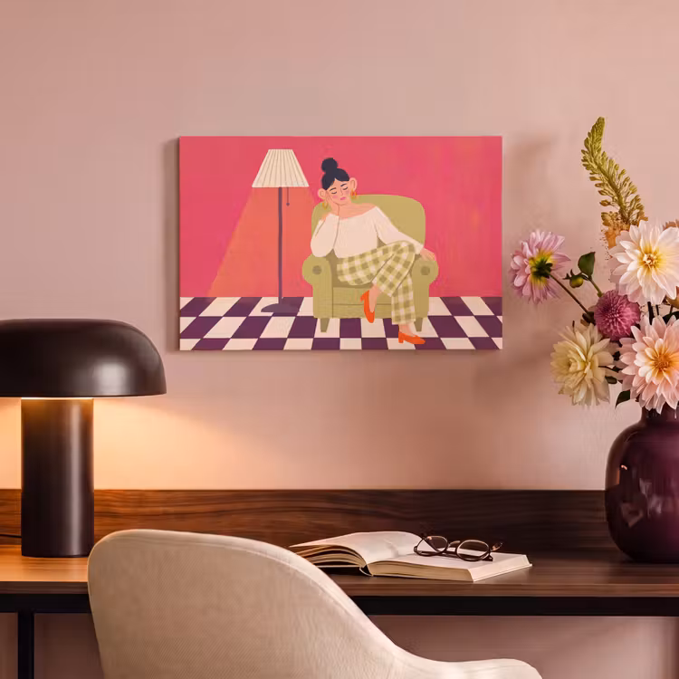 Canvas schilderij - Vrouw - Rust - Interieur - Modern - Kunst — 3