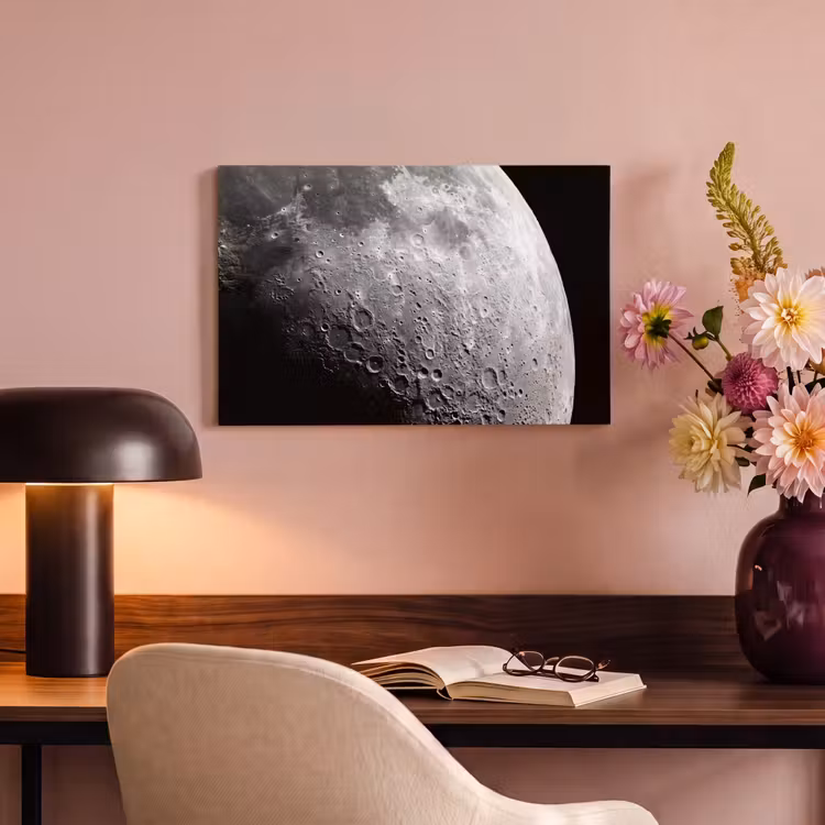 Canvas schilderij - Maan - Kraters - Ruimte — 3