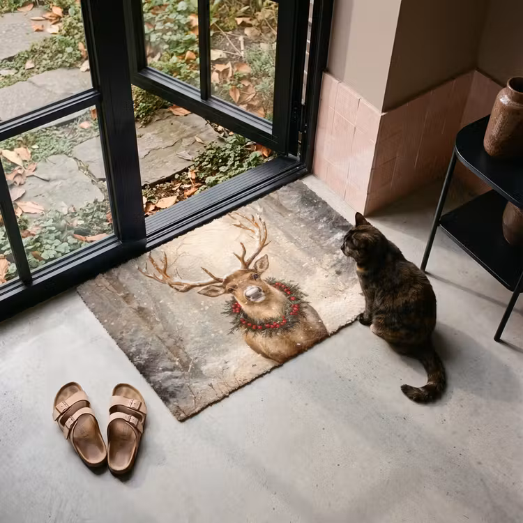 Deurmat - Kerst - Rendier - Winter - Krans — 2
