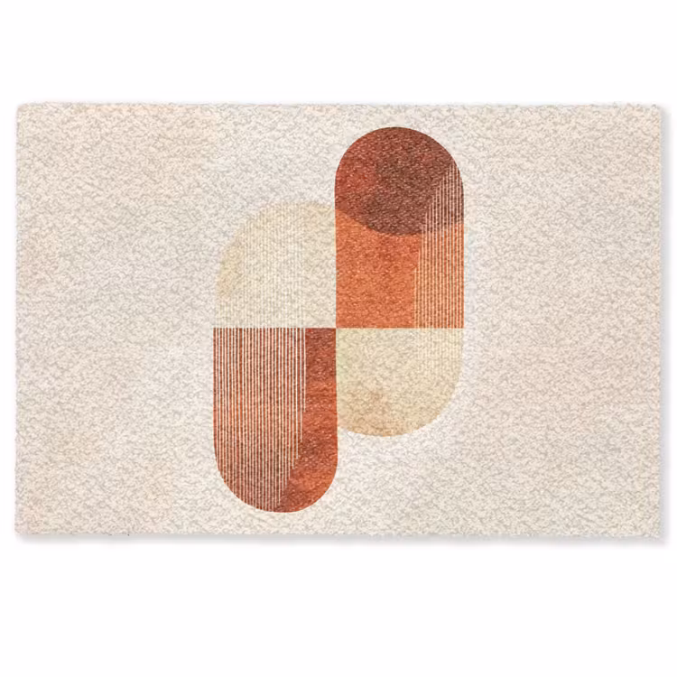 Deurmat - Bogen - Beige - Vormen — 1