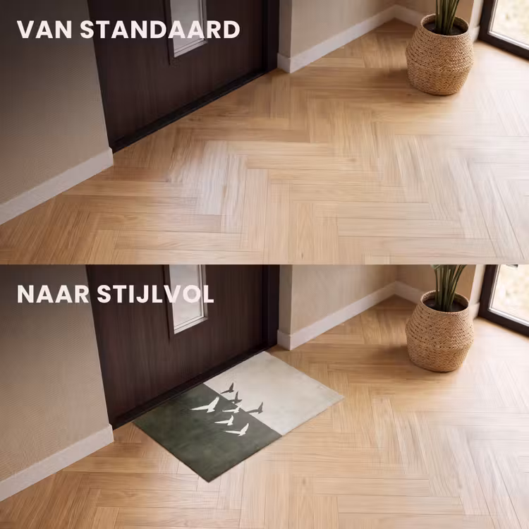 Deurmat - Japandi - Vogel - Groen — 3
