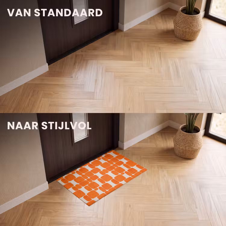 Deurmat - Patroon - Retro - Oranje — 3
